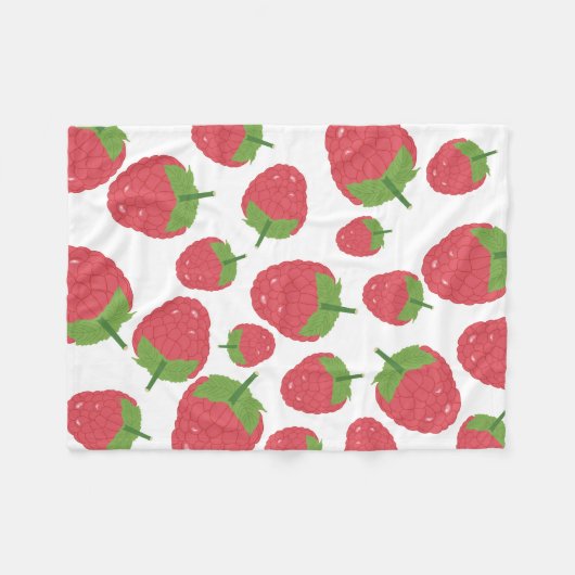 Couverture Polaire Conception des fruits de framboise (Devant (Horizontal))