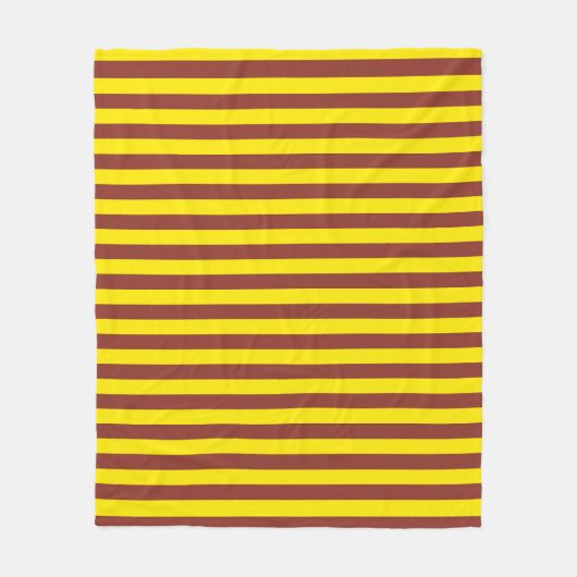 Couverture Polaire Conception des rayures jaunes et Brown (Devant)