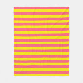 Couverture Polaire Conception des rayures rose et jaune (Devant)