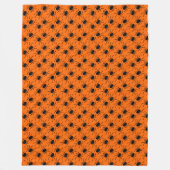 Couverture Polaire conception d'halloween d'araignée noire (Devant)