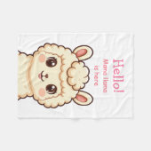 Couverture Polaire Conception d'illustration de lama mignon (Devant (Horizontal))
