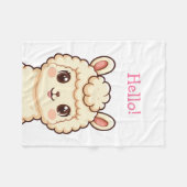 Couverture Polaire Conception d'illustration de lama mignon (Devant (Horizontal))