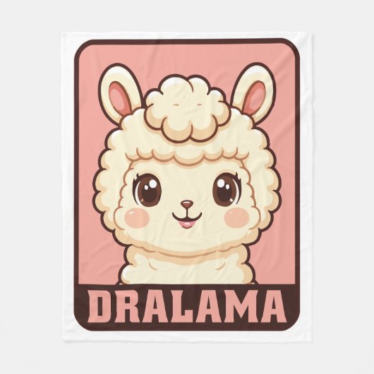 Couverture Polaire Conception d'illustration de lama mignon (Devant)
