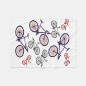 Couverture Polaire Conception d'impression de bicyclette (Devant (Horizontal))