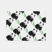 Couverture Polaire Conception d'ours panda. (Devant (Horizontal))