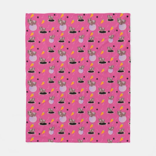 Couverture Polaire Conception drôle de fitness pour cochons d'Inde (Devant)