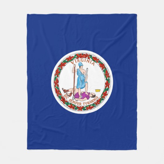 Couverture Polaire Conception du drapeau de l'État de Virginie (Devant)