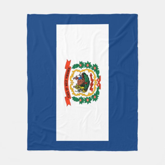 Couverture Polaire Conception du drapeau de l'État de Virginie-Occide (Devant)