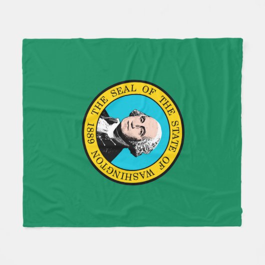 Couverture Polaire Conception du drapeau de l'État de Washington (Devant (Horizontal))