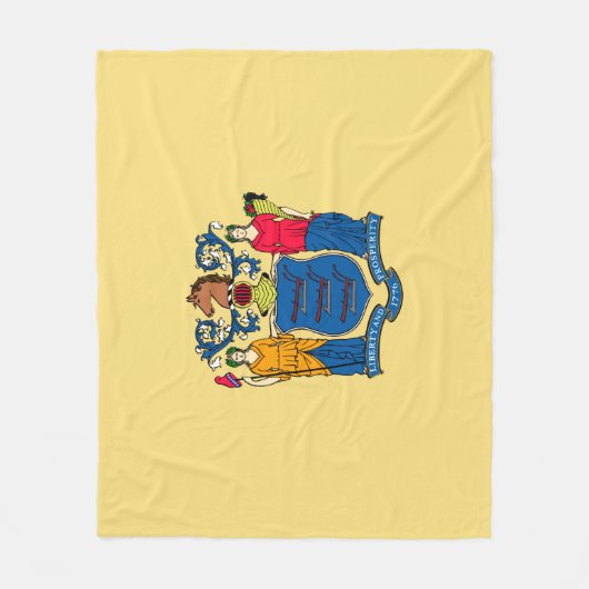 Couverture Polaire Conception du drapeau de l'État du New Jersey (Devant)