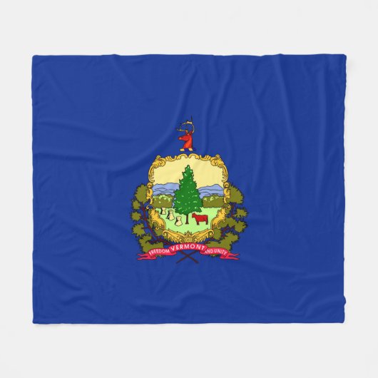 Couverture Polaire Conception du drapeau d'état du Vermont (Devant (Horizontal))
