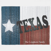 Couverture Polaire Conception du drapeau du Texas (Devant (Horizontal))