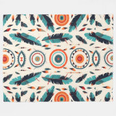 Couverture Polaire Conception du Dreamcatcher du Sud-Ouest (Devant (Horizontal))