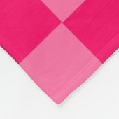 Couverture Polaire Conception du Motif du vérificateur rose clair et  (Coin)