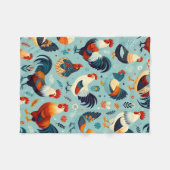 Couverture Polaire Conception du poulet et du coq (Devant (Horizontal))