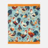 Couverture Polaire Conception du poulet et du coq (Devant)