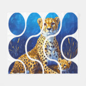 Couverture Polaire Conception faune mère et petit guépard (Devant (Horizontal))