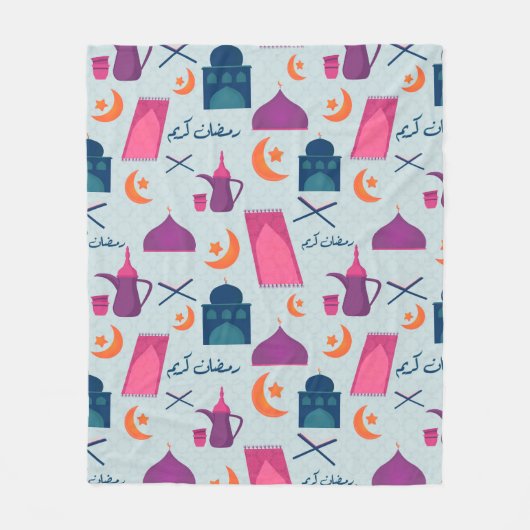 Couverture Polaire Conception festive de Ramadan islamique (Devant)