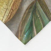 Couverture Polaire Conception Feuille Iridescente Quilée (Coin)