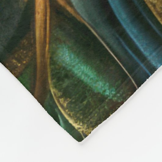 Couverture Polaire Conception Feuille Iridescente Quilée (Coin)