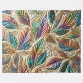 Couverture Polaire Conception Feuille Iridescente Quilée (Devant (Horizontal))