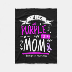 Couverture Polaire Conception Fibro Je Porte Violet Pour Maman