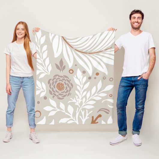 Couverture Polaire Conception Florale 25 (En situation)
