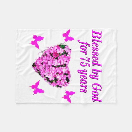 COUVERTURE POLAIRE CONCEPTION FLORALE DE 75E ANNIVERSAIRE (Devant (Horizontal))