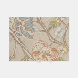 Couverture Polaire Conception florale de chintz d'organza de