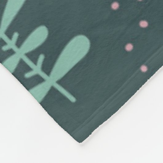 Couverture Polaire Conception florale de lama mignon (Coin)