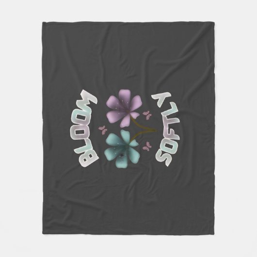 Couverture Polaire Conception florale de printemps Bloom Softly Paste (Devant)