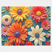 Couverture Polaire Conception florale dynamique de l'Imaginaire (Devant (Horizontal))