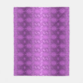 Couverture Polaire Conception florale rétro violet (Devant)
