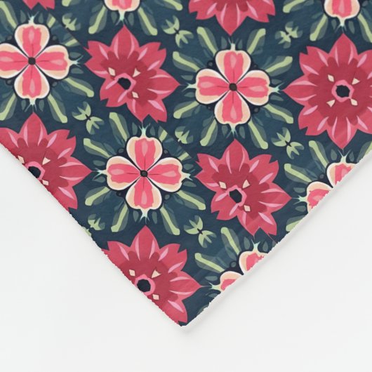 Couverture Polaire Conception florale uniforme et homogène pour les b (Coin)