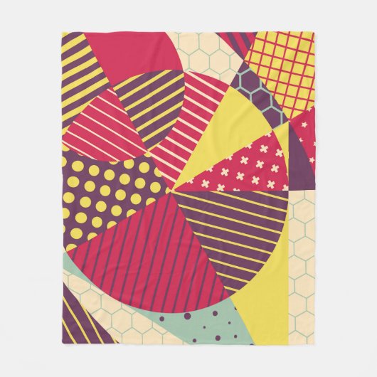 Couverture Polaire Conception géométrique colorée Abstraite (Devant)