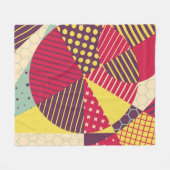 Couverture Polaire Conception géométrique colorée Abstraite (Devant (Horizontal))