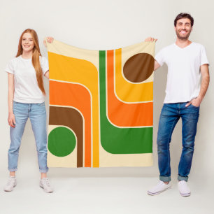 Couverture Polaire Conception géométrique moderne du milieu du siècle