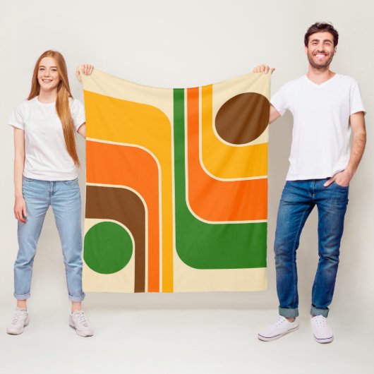 Couverture Polaire Conception géométrique moderne du milieu du siècle (En situation)