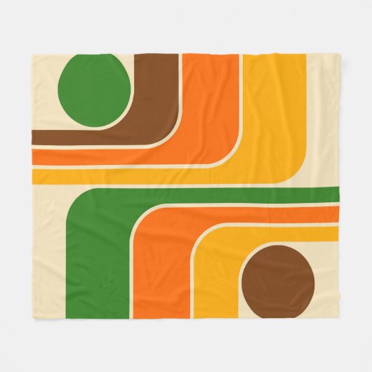 Couverture Polaire Conception géométrique moderne du milieu du siècle (Devant (Horizontal))