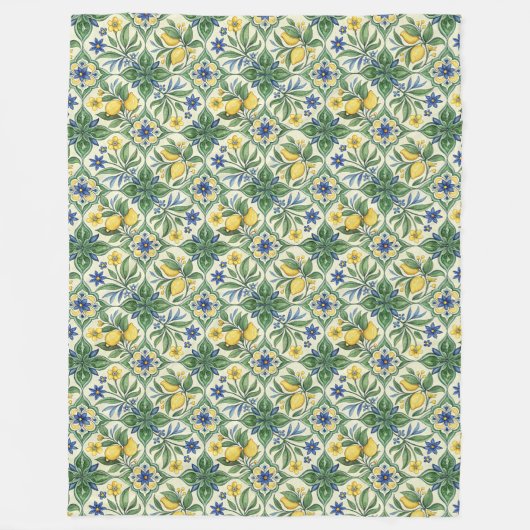 Couverture Polaire Conception géométrique traditionnelle méditerranée (Devant)