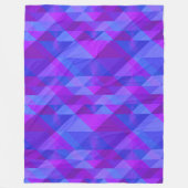 Couverture Polaire Conception géométrique triangulaire bleu pourpre (Devant)