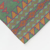 Couverture Polaire Conception géométrique verte Sagebrush Sud-Ouest (Coin)