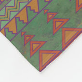 Couverture Polaire Conception géométrique verte Sagebrush Sud-Ouest (Coin)