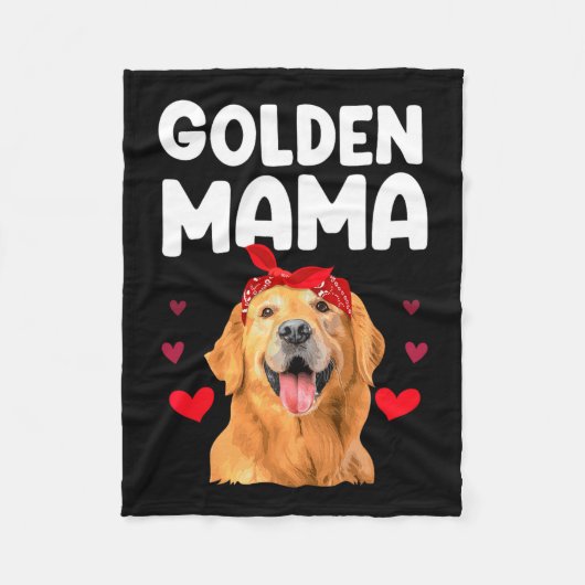 Couverture Polaire Conception Golden Retriever pour maman femmes Gold (Devant)