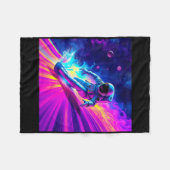 Couverture Polaire Conception Graphique Astronaute Surfant sur une Va (Devant (Horizontal))