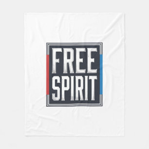 Couverture Polaire Conception Graphique Boîte Esprit Libre Patriotiqu