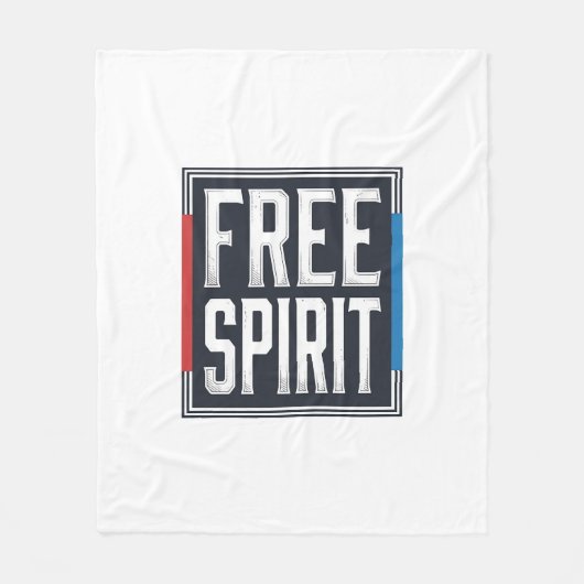 Couverture Polaire Conception Graphique Boîte Esprit Libre Patriotiqu (Devant)
