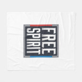 Couverture Polaire Conception Graphique Boîte Esprit Libre Patriotiqu (Devant (Horizontal))
