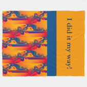 Couverture Polaire Conception graphique transparente - jaune rouge I (Devant (Horizontal))