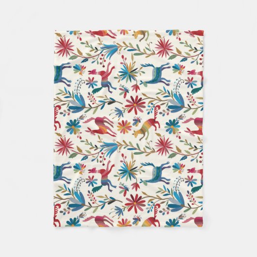 Couverture Polaire Conception inspirée d'Otomi (Devant)